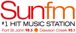 Former "Sun FM" logo until 2021 CHRX Sunfm98.5-95.1 logo.png