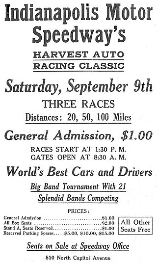 <span class="mw-page-title-main">Indianapolis Motor Speedway race results</span>