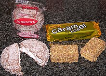 Tunnock's Snowballs and Caramel Logs Tunnocks snowball caramel log.jpg