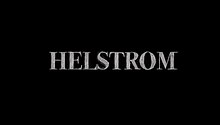 The word Helstrom sketch drawn in grey on a black background.