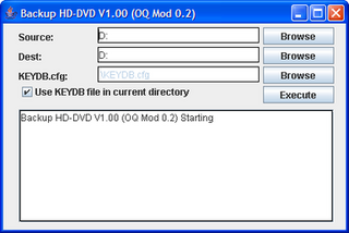 <span class="mw-page-title-main">BackupHDDVD</span> AACS decryption software