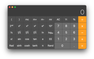 <span class="mw-page-title-main">Calculator (Apple)</span> Calculator application on Apple systems