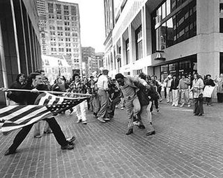 <i>The Soiling of Old Glory</i> 1976 Pulitzer Prize-winning photograph