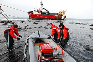 <span class="mw-page-title-main">Ship grounding</span> Impact of a ship on seabed or waterway side