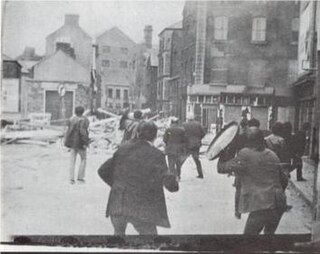 <span class="mw-page-title-main">Battle of the Bogside</span> Communal riot that took place from 12 to 14 August 1969 in Derry, Northern Ireland