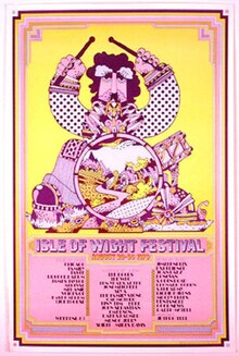 Festival poster, listing artists booked to play on the three main days Isle1970.jpg