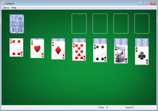 <span class="mw-page-title-main">Microsoft Solitaire</span> Card game that is included in Microsoft Windows