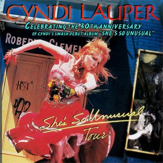 <span class="mw-page-title-main">She's So Unusual: 30th Anniversary Tour</span> 2013 concert tour by Cyndi Lauper