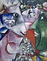 Image 6I and the Village, 1911, by Marc Chagall, a modern painter (from 20th century)