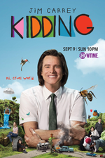 Promotional poster featuring Jim Carrey as Jeff Piccirillo. Kidding (TV series).png