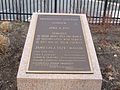 Dedication plaque that once was attached to The Vet. (2007)