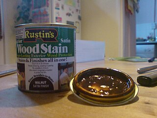 <span class="mw-page-title-main">Wood stain</span> Type of paint used to colour wood