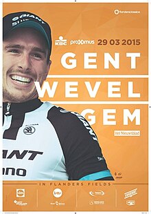 Event poster with previous winner John Degenkolb