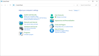 <span class="mw-page-title-main">Control Panel (Windows)</span> Component of Microsoft Windows and Windows Server