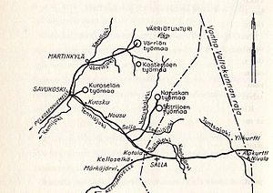 Kartta Läskikapinan tapahtuma-alueesta