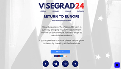 Kuvakaappaus Visegrad24.org-verkkosivusta tammikuussa 2023.