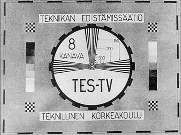 Tesvision testikuva 1950-luvulta.