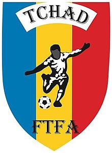 Écusson de l'équipe du Tchad, bleu, jaune et rouge