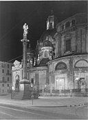 Illuminazione del Santuario della Consolata con la statua della Madonna, secondo il progetto di Guido Chiarelli, 1956