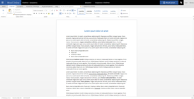 Скриншот приложения Word из пакета Office Online