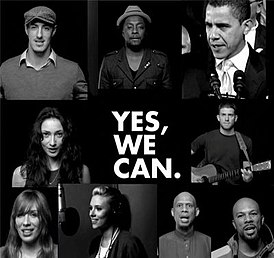 Обложка сингла will.i.am «Yes We Can» (2008)