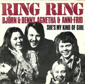 Обложка сингла Björn & Benny, Agnetha & Anni Frid «Ring Ring (Bara Du Slog En Signal)» (1973)