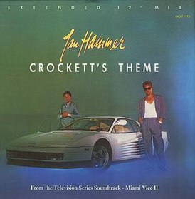 Обложка сингла Яна Хаммера «Crockett’s Theme» (1984)