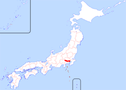 Location o Tokyo in Japan