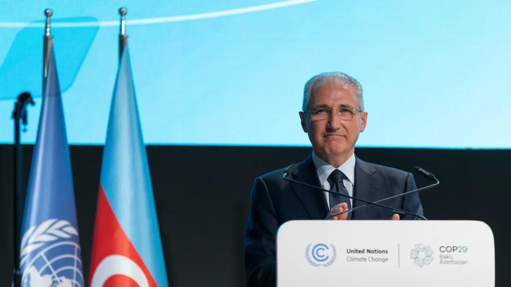 O presidente da COP29, Mukhtar Babayev