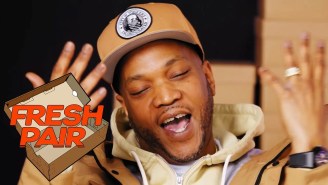 Styles P Loses It Over His Fresh Pair Of Custom Sneakers