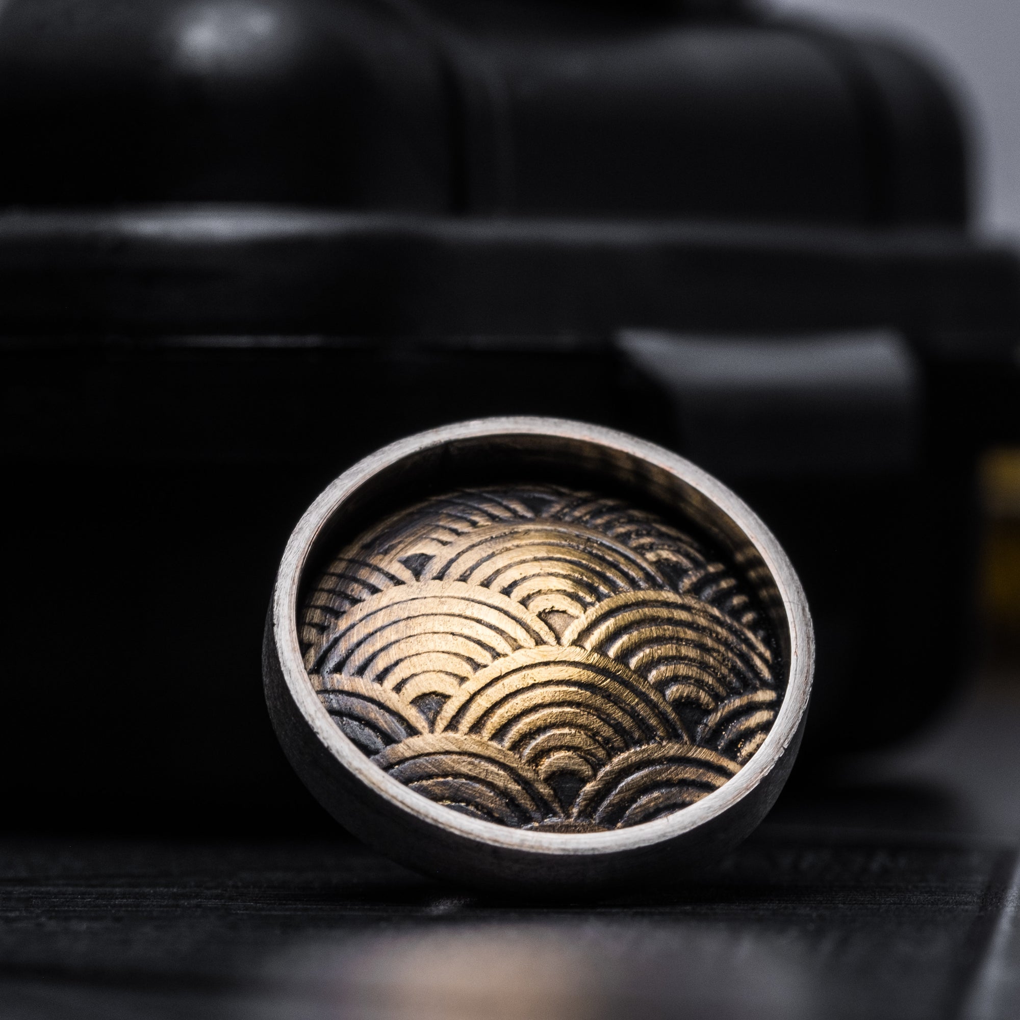 Jamie Feinstein Seigaiha Pin - Brass & Nickel Silver (Custom)