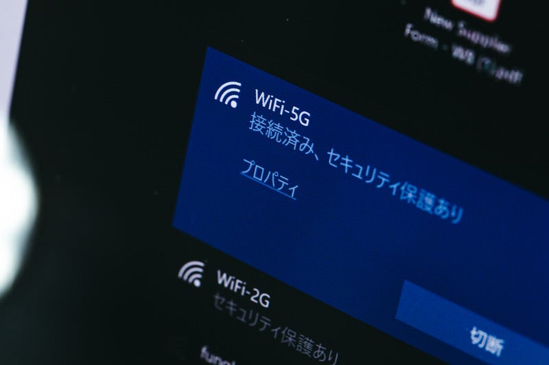 日本でも導入予定の「5G」に接続済みの写真