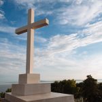 A large crucifix on top of Marjan