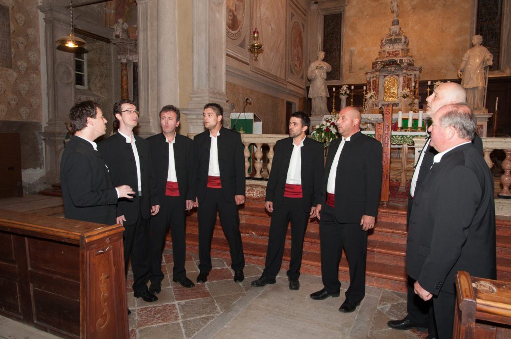 Klapa Motovun performing in Motovun’s Parish Church of St. Stephen