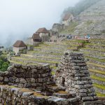 A view of the Urumbamba River far below the Machu Picchu Citadel