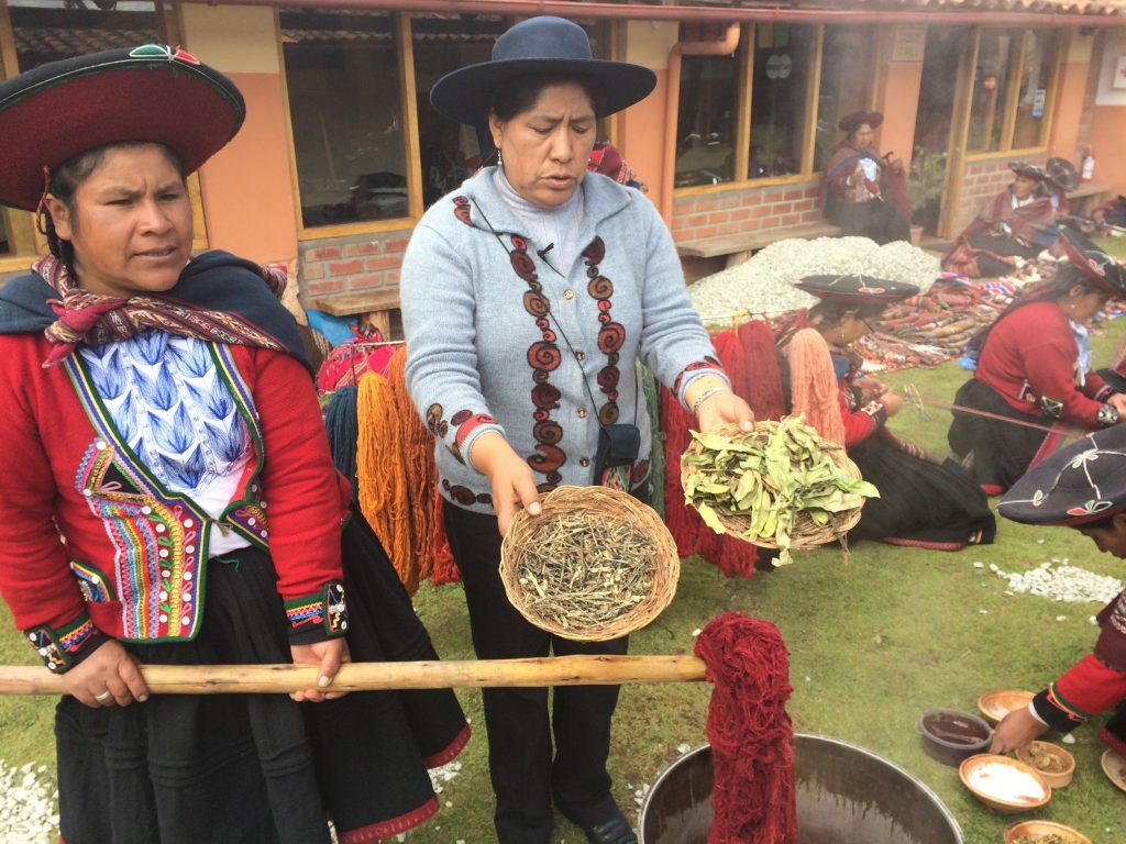 Flora, the head of the Center for Traditional Textiles