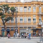 A building facade in Rio's Lapa neighborhood