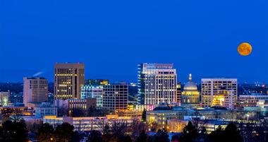 Boise at night