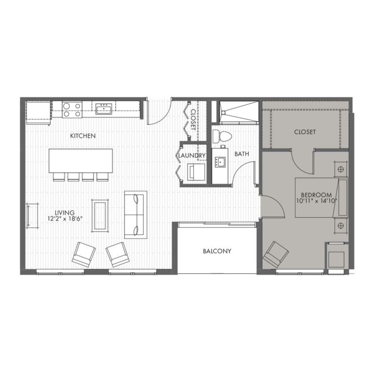 Penthouse One Bedroom - Style 1Cv3