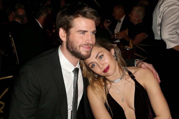 Liam Hemsworth and Miley CyrusG'Day USA Gala, Inside, 3Labs, Los Angeles, USA - 26 Jan 2019