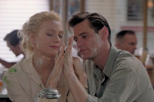 THE MAJESTIC, from left: Laurie Holden, Jim Carrey, 2001. © Warner Brothers / courtesy Everett Collection