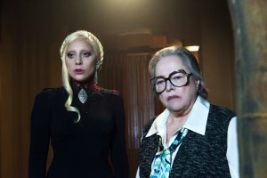 AMERICAN HORROR STORY -- "Flicker" Episode 507 (Airs Wednesday, November 18, 10:00 pm/ep) Pictured: (l-r) Lady Gaga as The Countess, Kathy Bates as Iris. CR: Prashant Gupta/FX