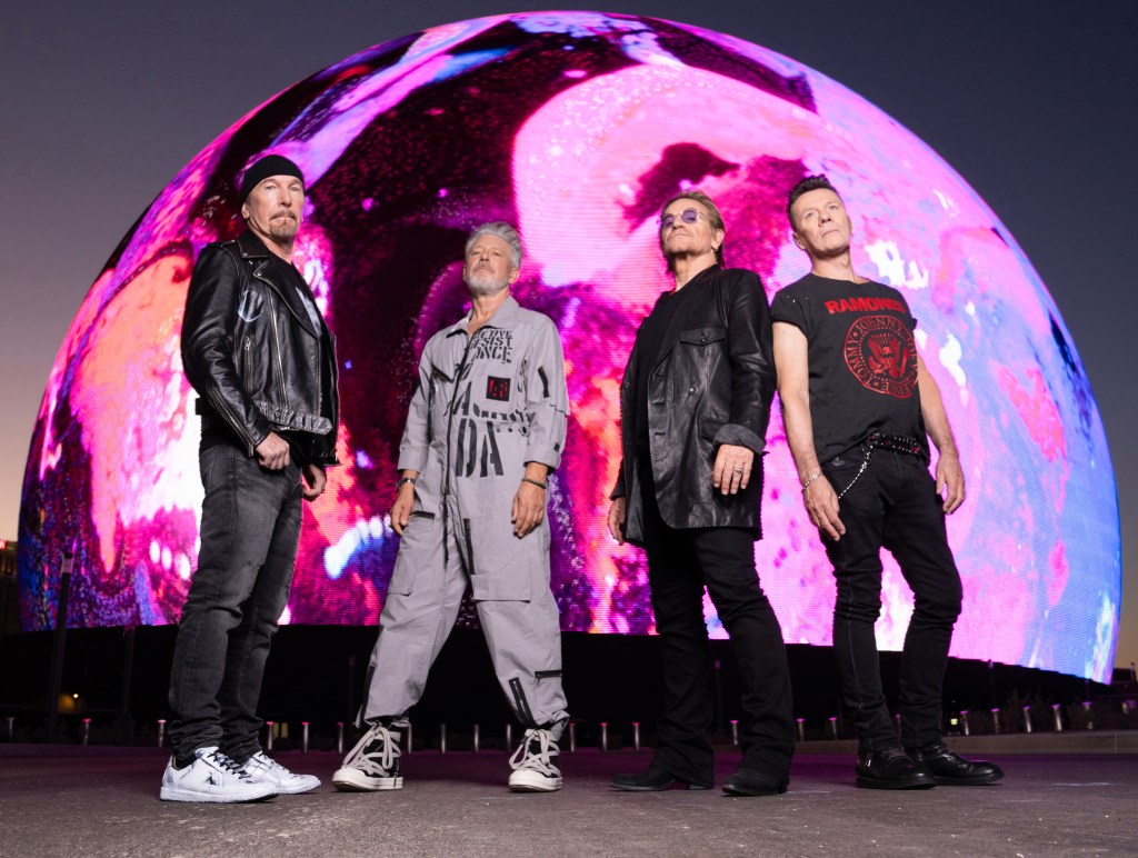 U2 in front of Sphere in Las Vegas