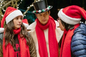 LOVE HARD, from left: Nina Dobrev, Harry Shum Jr., Jimmy O. Yang, 2021. ph: Bettina Strauss / © Netflix / Courtesy Everett Collection