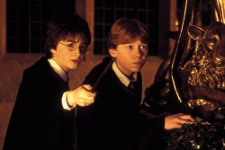 HARRY POTTER AND THE CHAMBER OF SECRETS, Daniel Radcliffe, Rupert Grint, 2002, (c) Warner Brothers/courtesy Everett Collection