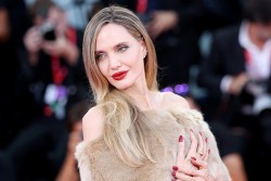 VENICE, ITALY - AUGUST 29: Angelina Jolie attends a red carpet for the series "Maria" during the 81st Venice International Film Festival at  on August 29, 2024 in Venice, Italy. (Photo by Vittorio Zunino Celotto/Getty Images)