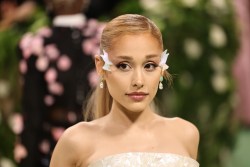 NEW YORK, NEW YORK - MAY 06: Ariana Grande attends The 2024 Met Gala Celebrating "Sleeping Beauties: Reawakening Fashion" at The Metropolitan Museum of Art on May 06, 2024 in New York City.  (Photo by Theo Wargo/GA/The Hollywood Reporter via Getty Images)