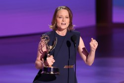 Jodie Foster accepts the award for Best Lead Actress in a Limited or Anthology Series or Movie at the 76th Primetime Emmy Awards held at Peacock Theater on September 15, 2024 in Los Angeles, California.