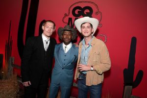 LOS ANGELES, CALIFORNIA - NOVEMBER 14: (L-R) Harry Goodwins, Lamorne Morris and Matt Friend attends 2024 GQ Men Of The Year on November 14, 2024 in Los Angeles, California. (Photo by Presley Ann/Getty Images for GQ)