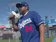 Los Angeles Dodgers Manager Dave Roberts Joins Ice Cube for ‘It Was a Good Day’ at World Series Championship Celebration